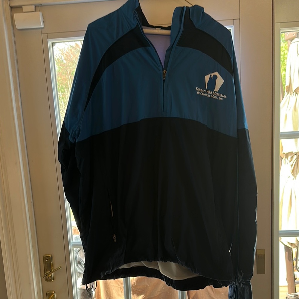 Blue and Black Men's Jacket